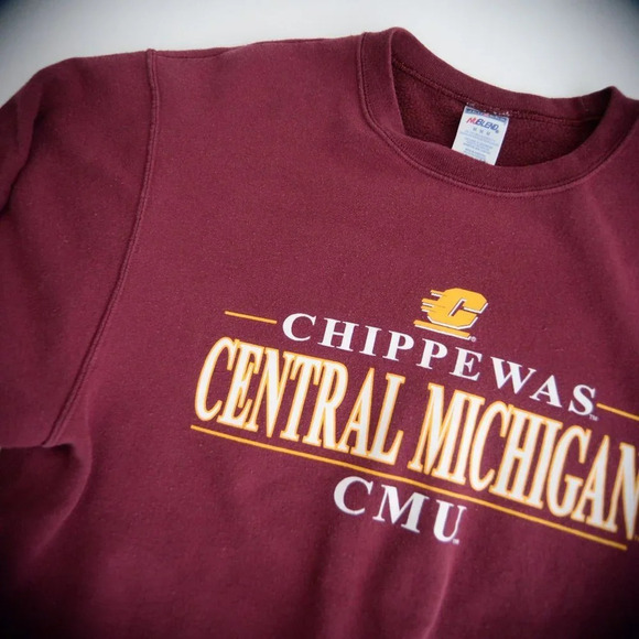 Vintage Jerzees NuBlend Maroon CMU Crewneck Sweater M - Picture 10 of 11